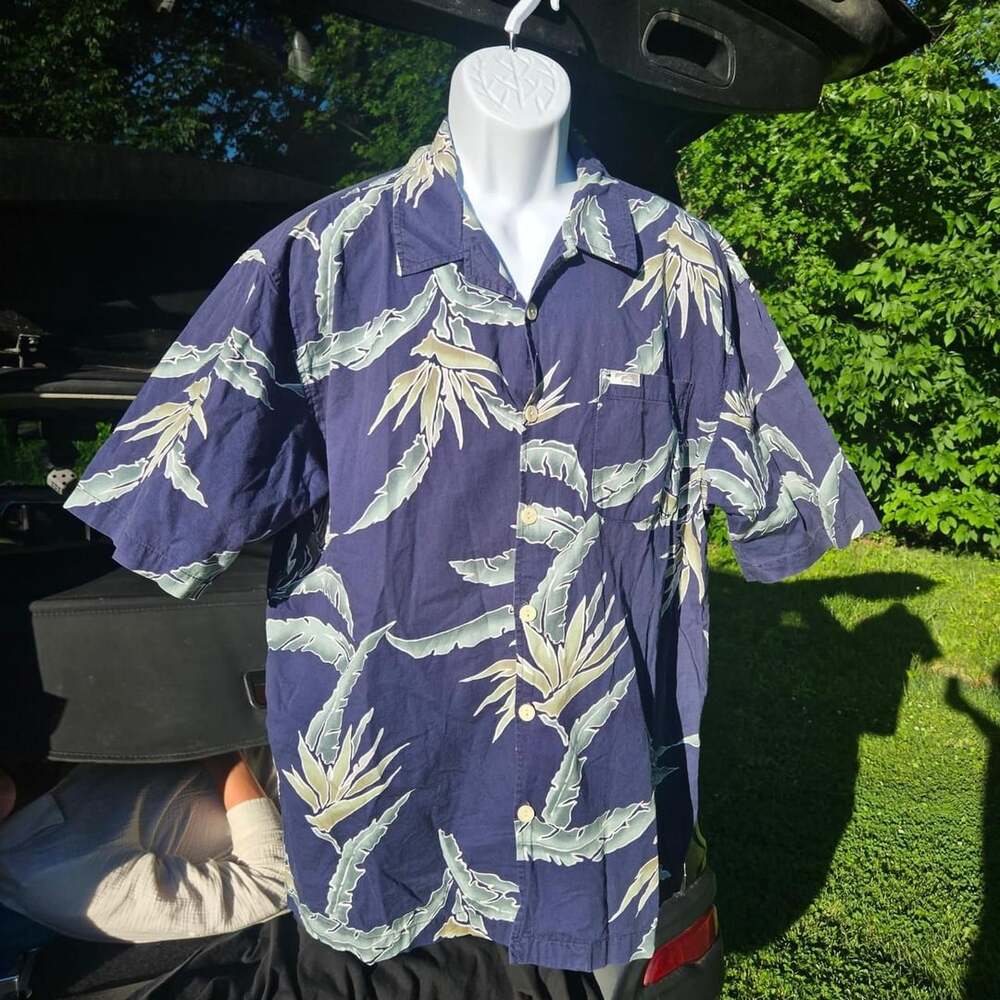 Quiksilver Tropical Print Camp Collar Button-Down Shirt